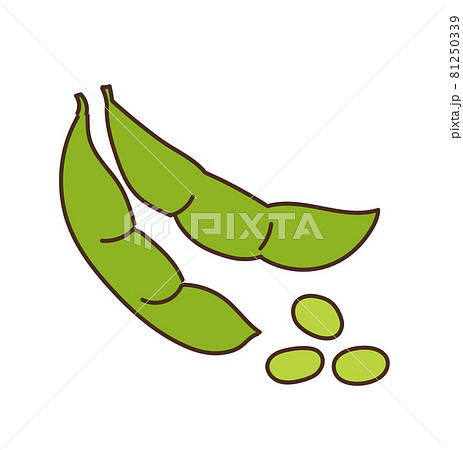 枝豆 野菜 農産物 イラストのイラスト素材