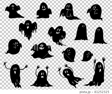 おばけのシルエットイラスト おばけのシルエットイラスト 81252325