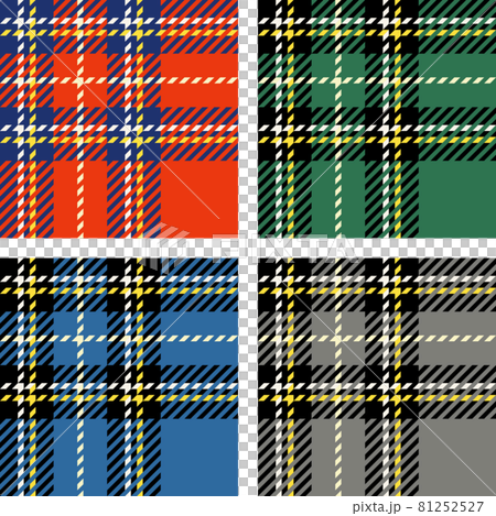 タータンチェックセット 12のイラスト素材 [81252527] - PIXTA 