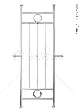 Stainless steel railing isolated on white background Stainless steel railing isolated on white background 81257969