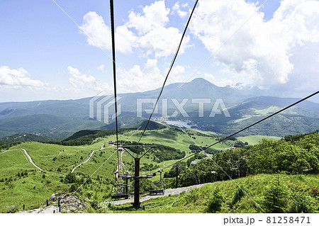 車山展望リフトから望む白樺湖・蓼科山 81258471