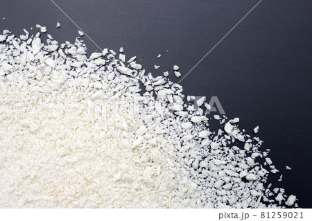 Bread Crumbs on dark background. 81259021