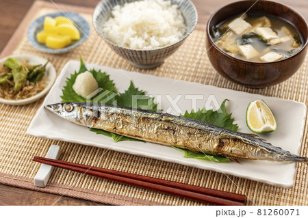 さんまの塩焼き 秋イメージ さんまの塩焼き 秋イメージ 81260071
