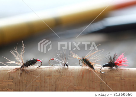 渓流・川釣りに使う毛ばり 81260660