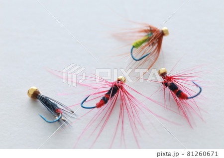 渓流・川釣りに使う毛ばり 81260671