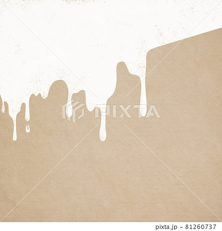 クラフト紙と白い塗料のイラスト素材