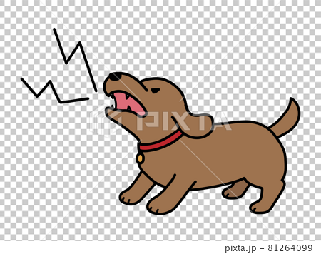 吠える犬 犬の躾 ダックスフント のイラスト素材