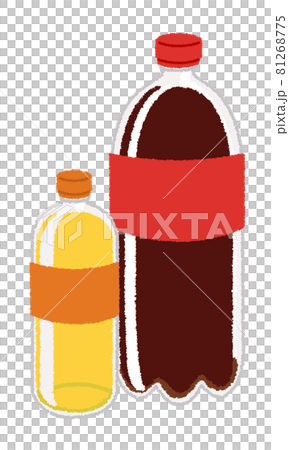 ジュースのペットボトルのイラストのイラスト素材