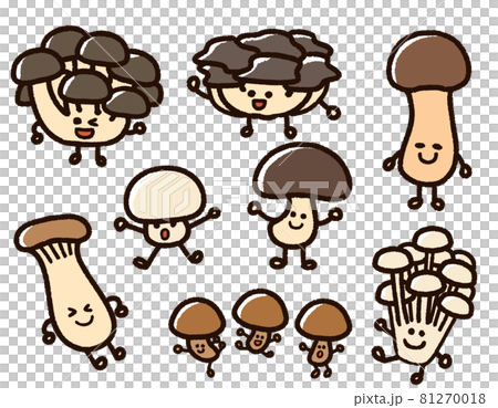 秋のきのこキャラクターセット 81270018