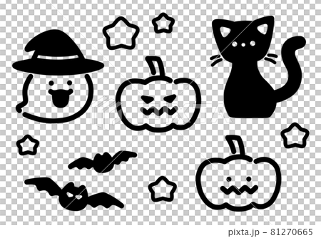 Halloween Characters-Monochrome 81270665