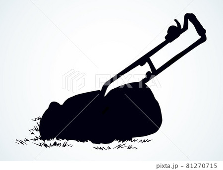 Lawn mower. Vector drawing object Lawn mower. Vector drawing object 81270715