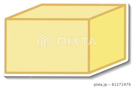 Butter bar sticker on white background Butter bar sticker on white background 81271979