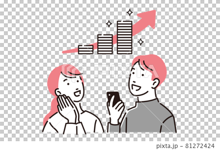 人物 資産運用をする夫婦 人物 資産運用をする夫婦 81272424