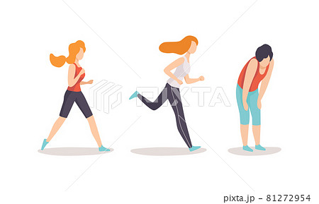 People Running and Jogging Doing Sport and Physical Exercise Training Body and Muscle Vector Set People Running and Jogging Doing Sport and Physical Exercise Training Body and Muscle Vector Set 81272954