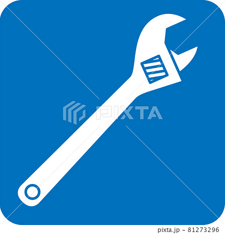 モンキーレンチのピクトグラムのイラスト素材