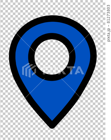 Illustration material of position mark on the map Illustration material of position mark on the map 81273803