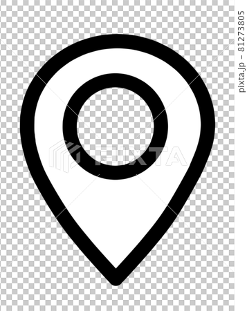 Illustration material of position mark on the map Illustration material of position mark on the map 81273805