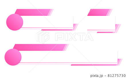 Pink Based News Program Like Telop Based Square Stock Illustration