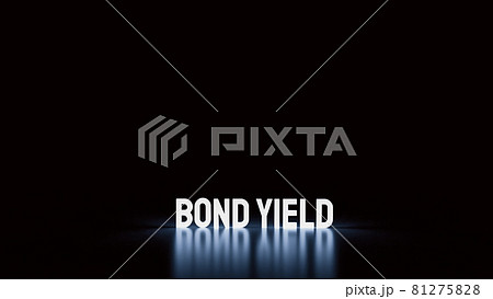 bond yield text glow in the dark for business concept 3d rendering 81275828
