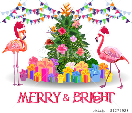 Christmas tree made of tropical monstera leaves, avocado, gifts under the tree and fireworks. New Year celebration concept, banner, postcard Christmas tree made of tropical monstera leaves, avocado, gifts under the tree and fireworks. New Year celebration concept, banner, postcard 81275923