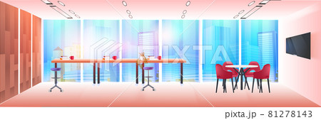 modern coworking area office interior empty no people open space cabinet room with furniture 81278143