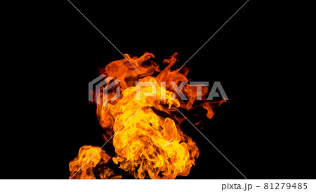 Fire flames on black background. fire on black background isolated. fire patterns. 81279485