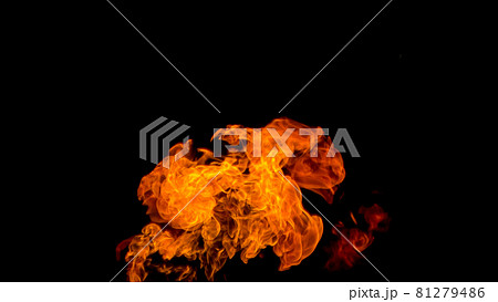 Fire flames on black background. fire on black background isolated. fire patterns. Fire flames on black background. fire on black background isolated. fire patterns. 81279486