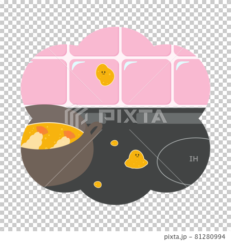 キッチンの油汚れのイラスト素材 キッチンの油汚れのイラスト素材