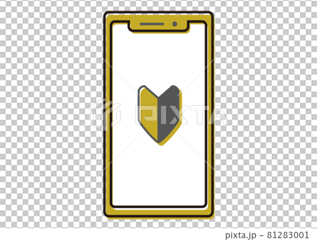 智能手機和初學者標記圖線圖前面 81283001