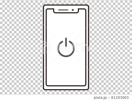 智能手機電源圖像圖線圖正面 81283003