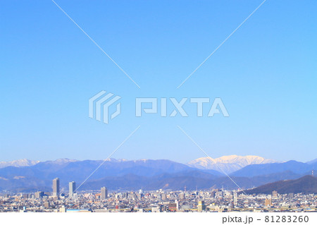 岐阜市、岐阜駅前超高層ビル群とその周辺の風景 岐阜市、岐阜駅前超高層ビル群とその周辺の風景 81283260