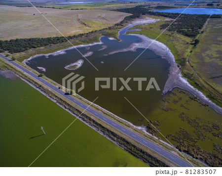 Pampas lagoon, aerial view Pampas lagoon, aerial view 81283507