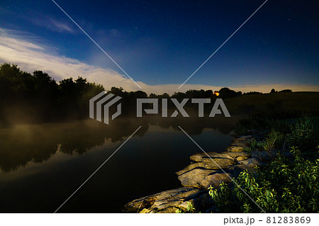 Night at a lake 81283869