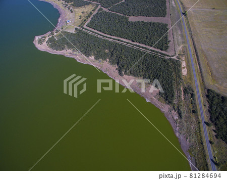 Pampas lagoon, aerial view 81284694
