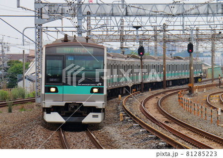 常磐線 常磐線各駅停車E233系 常磐緩行線 東京都葛飾区金町の金町駅 常磐線 常磐線各駅停車E233系 常磐緩行線 東京都葛飾区金町の金町駅 81285223