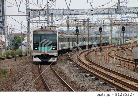 常磐線 常磐線各駅停車E233系 常磐緩行線 東京都葛飾区金町の金町駅 常磐線 常磐線各駅停車E233系 常磐緩行線 東京都葛飾区金町の金町駅 81285227