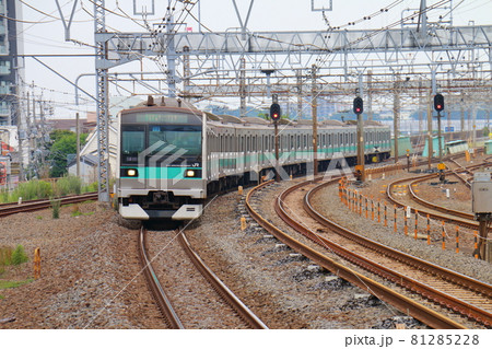 常磐線 常磐線各駅停車E233系 常磐緩行線 東京都葛飾区金町の金町駅 常磐線 常磐線各駅停車E233系 常磐緩行線 東京都葛飾区金町の金町駅 81285228
