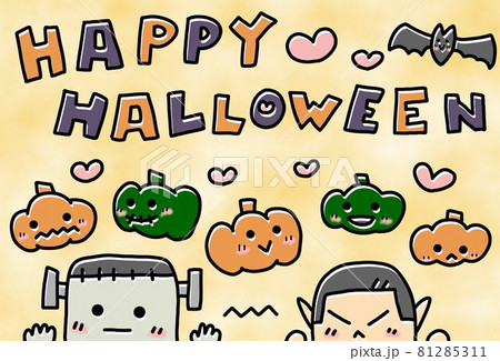 ハロウィンカード　手書き 81285311