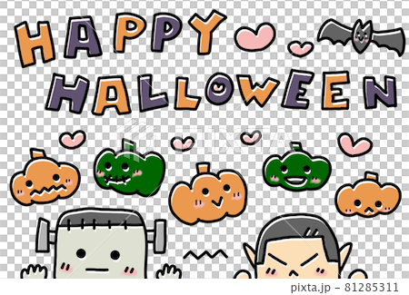 Halloween card handwritten Halloween card handwritten 81285311