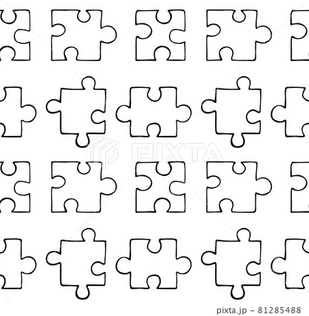 Vector seamless pattern of puzzle pieces 81285488