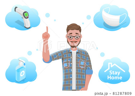 3D Isometric Vector Conceptual Illustration of How to Protect Yourself and Others Against Coronavirus. 81287809