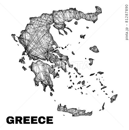 Linear Irregular Mesh Greece Map 81287890