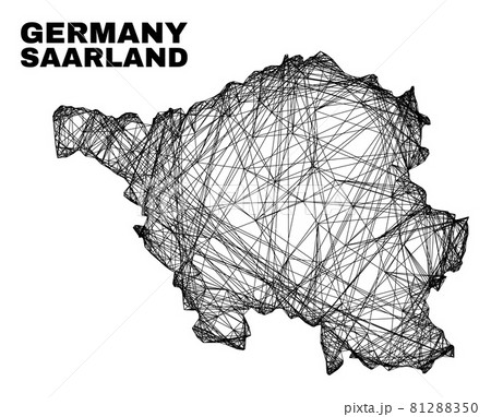 Hatched Irregular Mesh Saarland Land Map Hatched Irregular Mesh Saarland Land Map 81288350