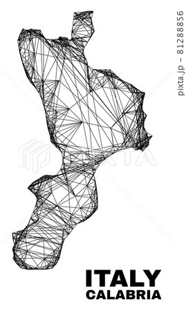 Hatched Irregular Mesh Calabria Region Map 81288856