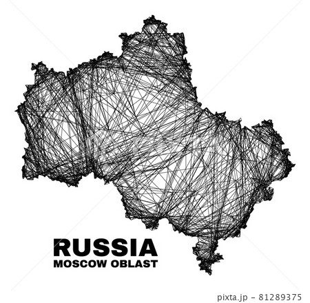 Net Irregular Mesh Moscow Region Map 81289375