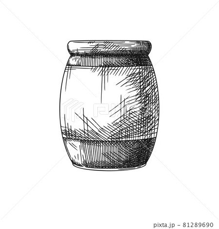 Ink sketch of jam jar  Stock Illustration 78902987  PIXTA