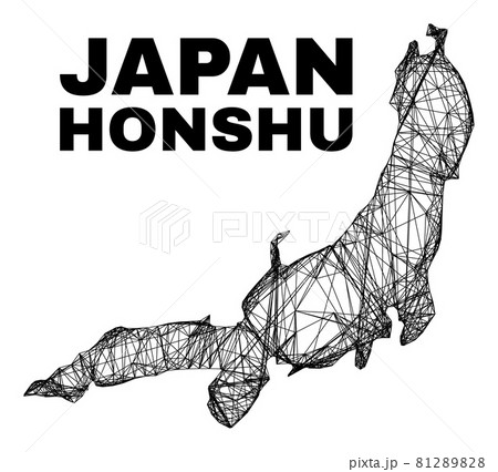Net Irregular Mesh Honshu Island Map Net Irregular Mesh Honshu Island Map 81289828