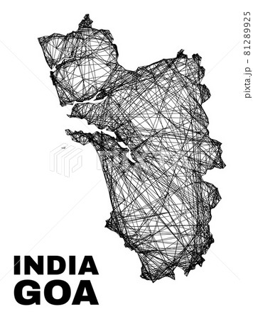 Linear Irregular Mesh Goa State Map Linear Irregular Mesh Goa State Map 81289925