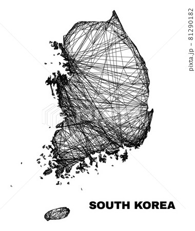 Network Irregular Mesh South Korea Map 81290182