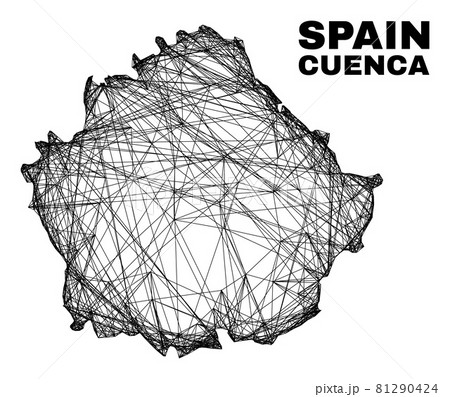 Net Irregular Mesh Cuenca Province Map 81290424